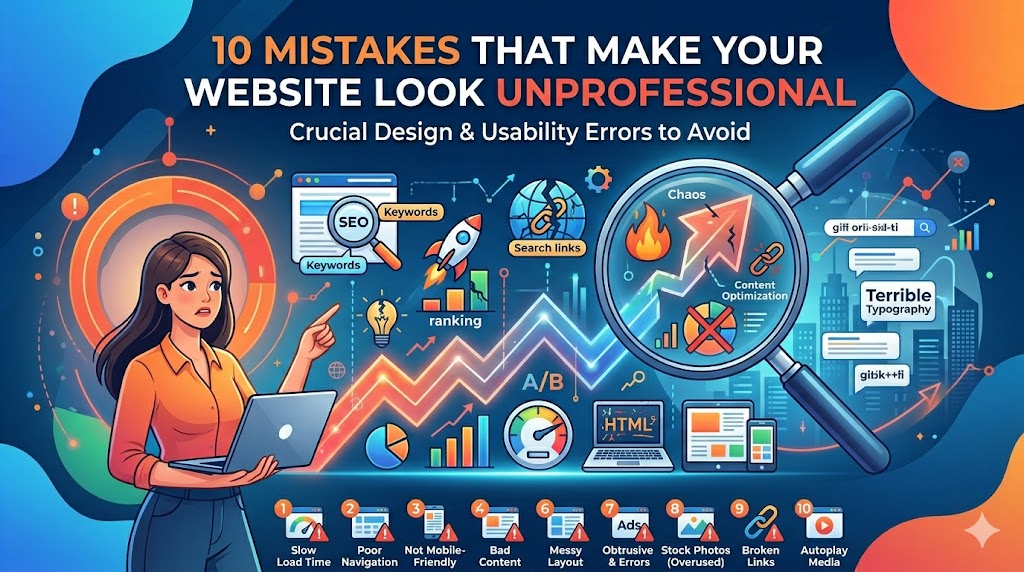 10 Mistakes That Make Your Website Look Unprofessional